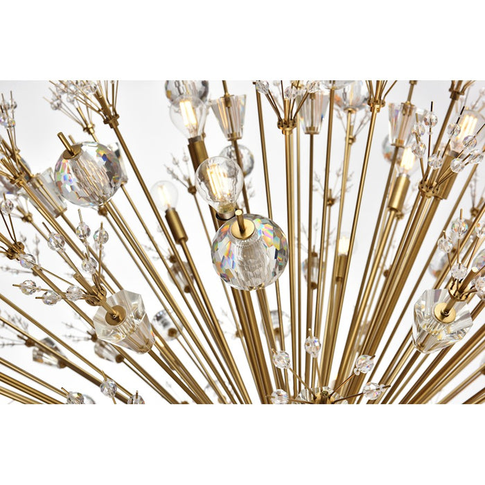 Elegant Lighting Vera 90 Light 50" Chandelier, Satin Gold