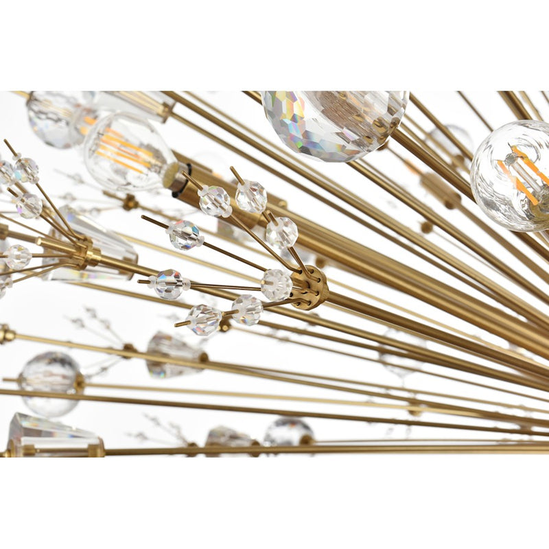 Elegant Lighting Vera 90 Light 50" Chandelier, Satin Gold