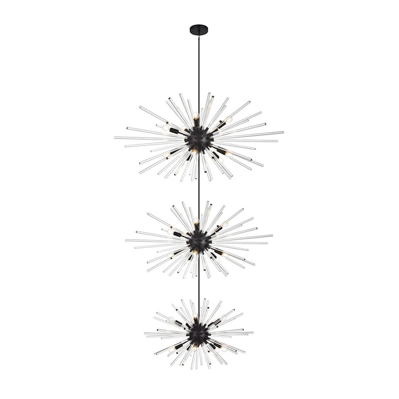 Elegant Lighting Sienna 30 Light 46" Chandelier, Black