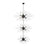 Elegant Lighting Sienna 30 Light 46" Chandelier, Black - 2502G46L3BK