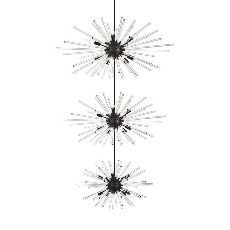Elegant Lighting Sienna 30 Light 46" Chandelier, Black
