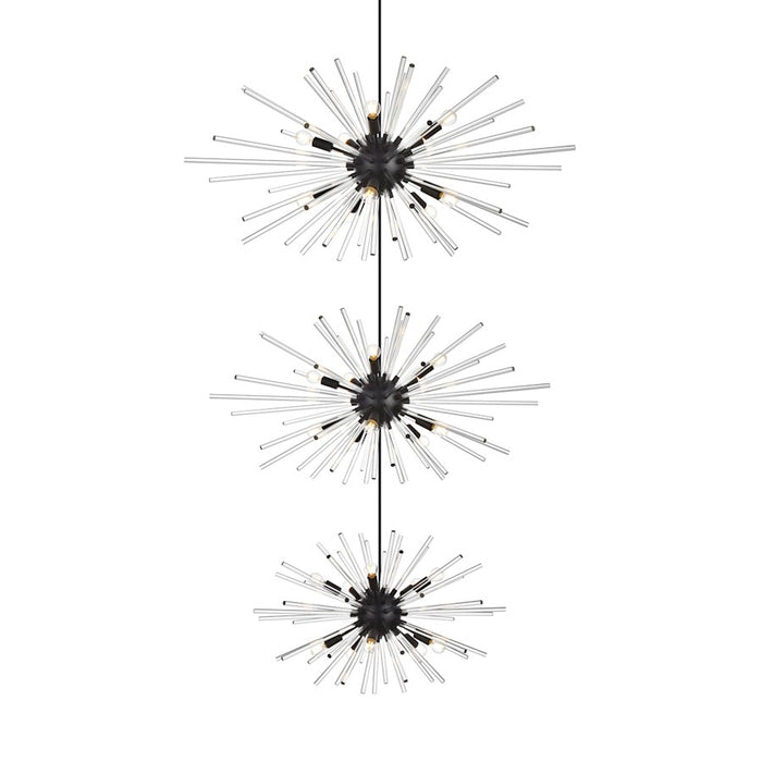 Elegant Lighting Sienna 30 Light 46" Chandelier, Black