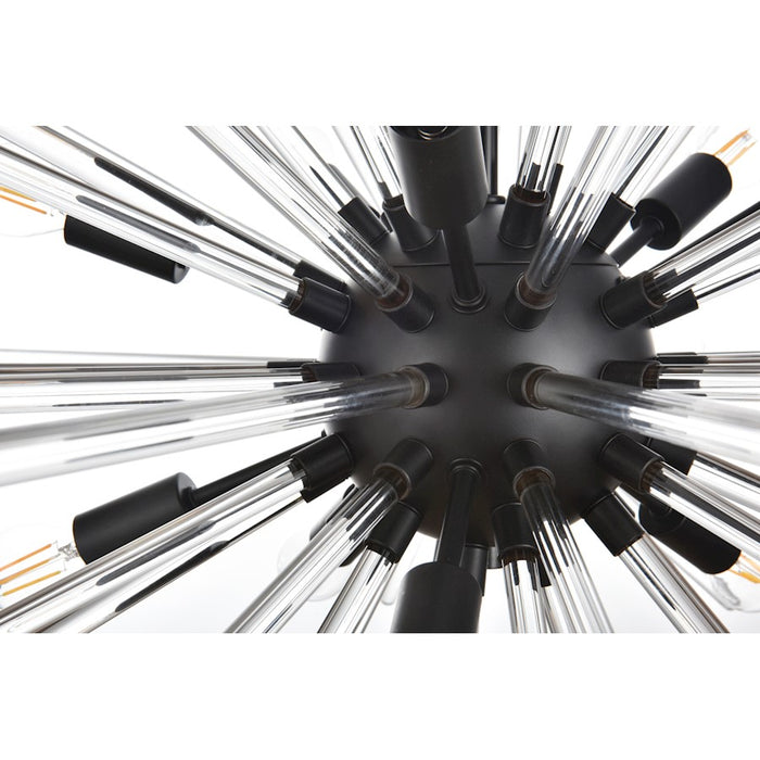 Elegant Lighting Sienna 30 Light 46" Chandelier, Black