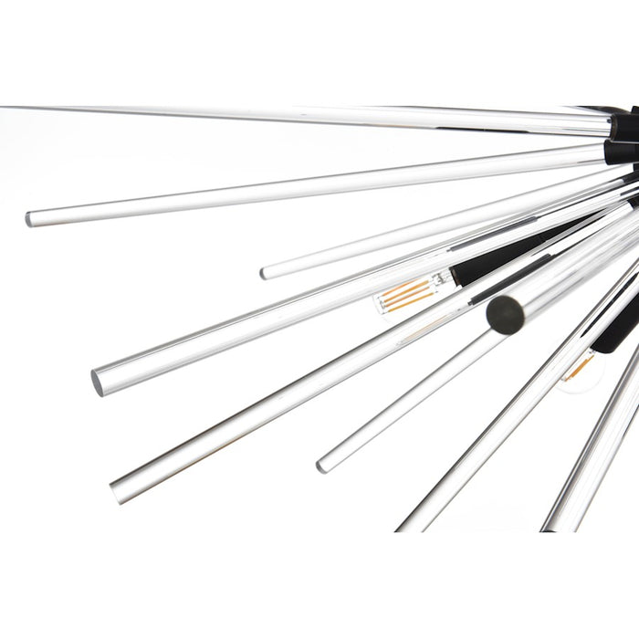 Elegant Lighting Sienna 30 Light 46" Chandelier, Black