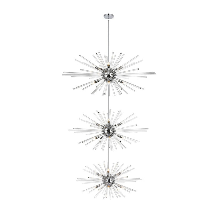 Elegant Lighting Sienna 30 Light 46" Chandelier, Chrome