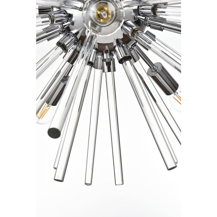 Elegant Lighting Sienna 30 Light 46" Chandelier, Chrome