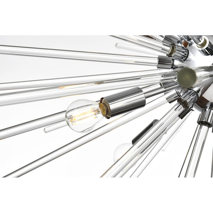 Elegant Lighting Sienna 30 Light 46" Chandelier, Chrome