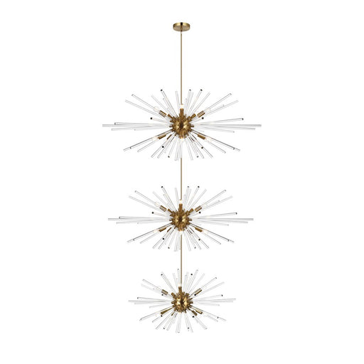 Elegant Lighting Sienna 30 Light 46" Chandelier, Satin Gold - 2502G46L3SG