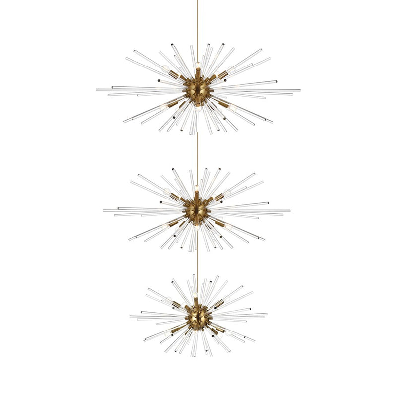 Elegant Lighting Sienna 30 Light 46" Chandelier, Satin Gold