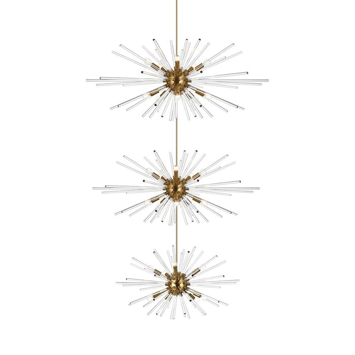 Elegant Lighting Sienna 30 Light 46" Chandelier, Satin Gold