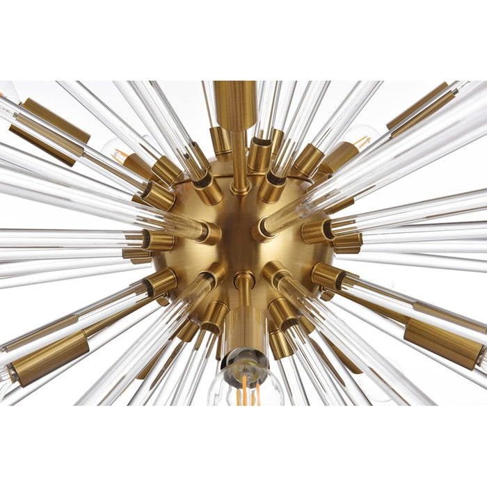 Elegant Lighting Sienna 30 Light 46" Chandelier, Satin Gold