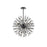 Elegant Lighting Vera 18Lt 32" Crystal Star Round Pendant, Black