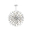 Elegant Lighting Vera 18Lt 32" Crystal Star Round Pendant, Chrome