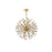 Elegant Lighting Vera 18Lt 32" Crystal Starburst Round Pendant, Gold