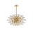 Elegant Lighting Vera 24Lt 36" Crystal Starburst Oval Pendant, Gold