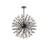 Elegant Lighting Vera 24Lt 38" Crystal Star Round Pendant, Black