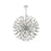 Elegant Lighting Vera 24Lt 38" Crystal Star Round Pendant, Chrome