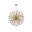 Elegant Lighting Vera 24Lt 38" Crystal Starburst Round Pendant, Gold