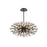 Elegant Lighting Vera 38Lt 42" Crystal Starburst Oval Pendant, Black