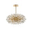 Elegant Lighting Vera 38Lt 42" Crystal Starburst Oval Pendant, Gold