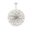 Elegant Lighting Vera 32Lt 44" Crystal Star Round Pendant, Chrome