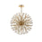 Elegant Lighting Vera 32Lt 44" Crystal Starburst Round Pendant, Gold