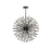 Elegant Lighting Vera 34Lt 50" Crystal Star Round Pendant, Black