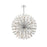Elegant Lighting Vera 34Lt 50" Crystal Star Round Pendant, Chrome