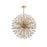Elegant Lighting Vera 34Lt 50" Crystal Starburst Round Pendant, Gold