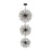 Elegant Lighting Vera 74Lt 44" 3-T Crystal Star Chandelier, Black