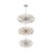 Elegant Lighting Vera 100Lt 48" 3-T Crystal Star Chandelier, Chrome