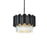 Elegant Lighting Willow 4 Light 16" Chandelier, Black/Clear