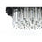 Elegant Lighting Willow 4 Light 16" Chandelier, Black/Clear