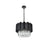 Elegant Lighting Willow 4 Light 16" Chandelier, Black/Clear