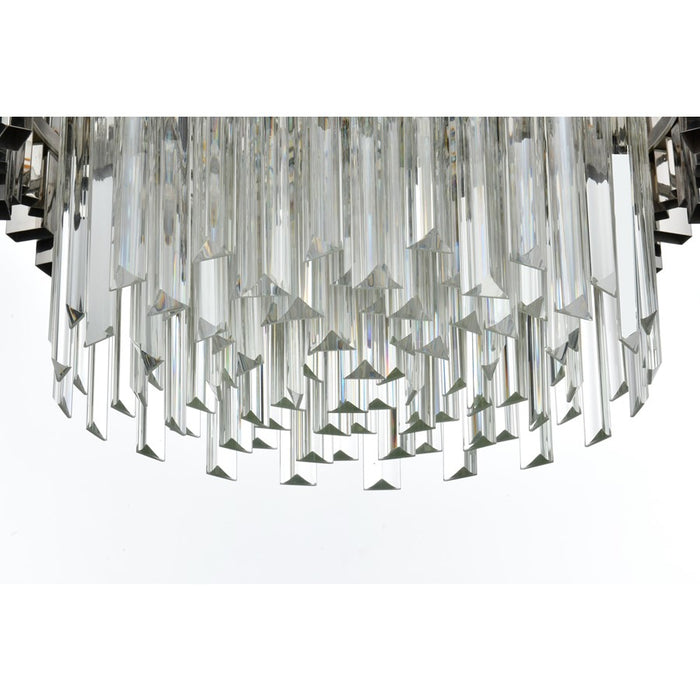 Elegant Lighting Willow 4 Light 16" Chandelier, Chrome/Clear