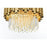 Elegant Lighting Willow 4 Light 16" Chandelier, Satin Gold/Clear