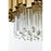 Elegant Lighting Willow 4 Light 16" Chandelier, Satin Gold/Clear