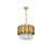 Elegant Lighting Willow 4 Light 16" Chandelier, Satin Gold/Clear