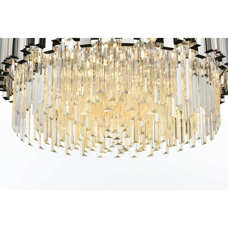Elegant Lighting Willow 8 Light 1 Tier 24" Chandelier, Chrome/Clear