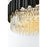Elegant Lighting Willow 10 Light 32" Chandelier, Black/Clear