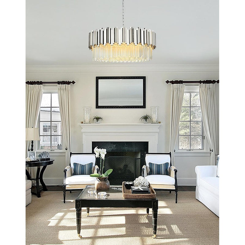 Elegant Lighting Willow 10 Light 32" Chandelier, Chrome/Clear