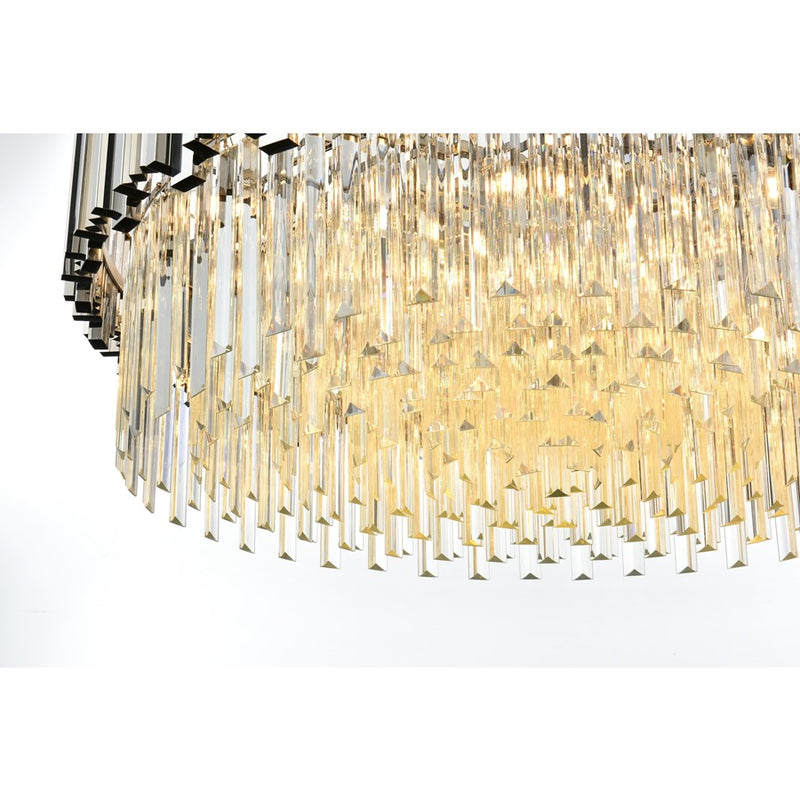 Elegant Lighting Willow 10 Light 32" Chandelier, Chrome/Clear