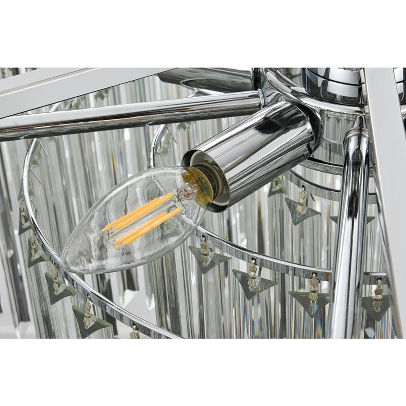 Elegant Lighting Willow 10 Light 32" Chandelier, Chrome/Clear