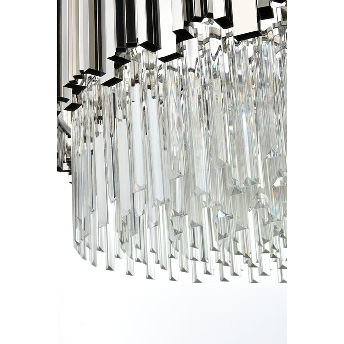 Elegant Lighting Willow 10 Light 32" Chandelier, Chrome/Clear