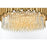 Elegant Lighting Willow 10 Light 32" Chandelier, Satin Gold/Clear