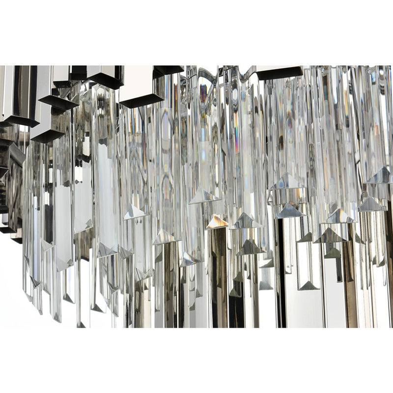 Elegant Lighting Willow 8 Light 2 Tier 24" Chandelier, Chrome/Clear