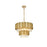 Elegant Lighting Willow 8Lt 2 Tier 24" Chandelier, Satin Gold/Clear - 3400G24SG