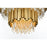 Elegant Lighting Willow 8Lt 2 Tier 24" Chandelier, Satin Gold/Clear