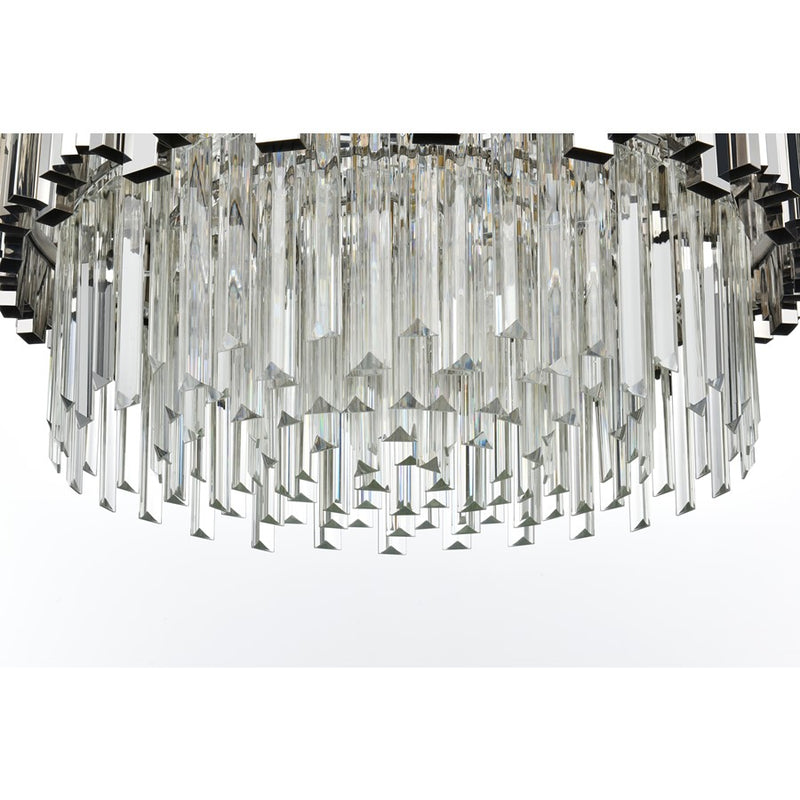 Elegant Lighting Willow 12 Light 32" Chandelier, Chrome/Clear