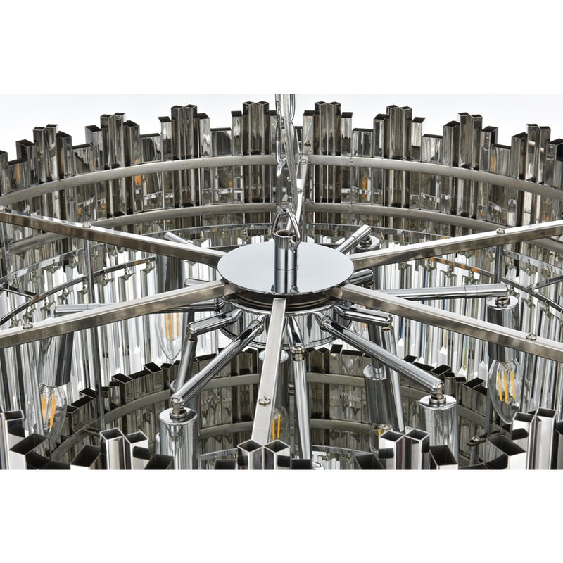 Elegant Lighting Willow 12 Light 32" Chandelier, Chrome/Clear